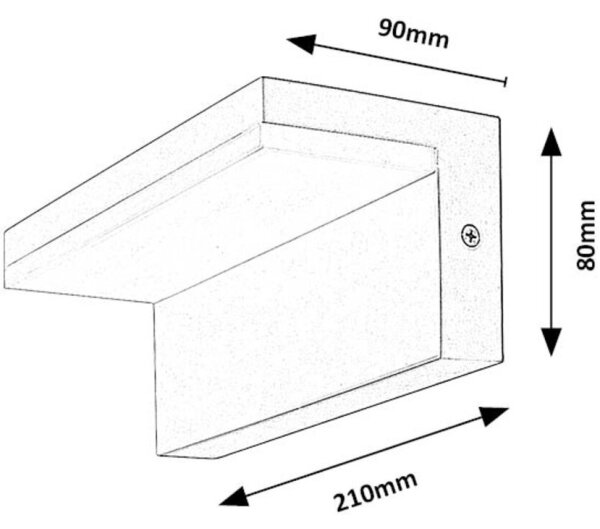Rabalux 77093 - LED Vonkajšie nástenné svietidlo ZARAGOZA LED/10W/230V IP54 biela