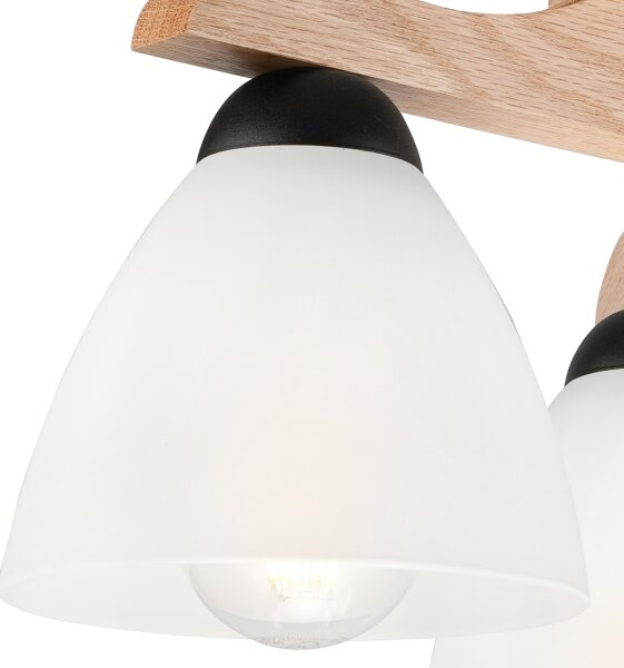 Prisadený luster ADRIANO 3xE27/60W/230V dub