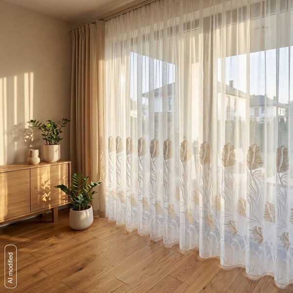 ZÁCLONA NA PÁSKE TILDA 400X270 CM LISTY