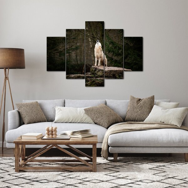 Obraz - Vytie vlka (150x105 cm)