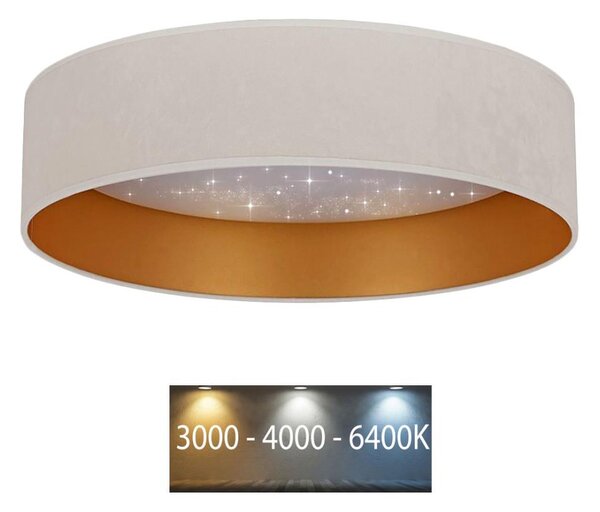Brilagi - LED Stropné svietidlo VELVET STAR LED/24W/230V pr. 40 cm krémová/zlatá