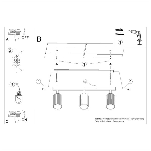 Brilagi - LED bodové svietidlo CRESTO 3xGU10/10W/230V krémové