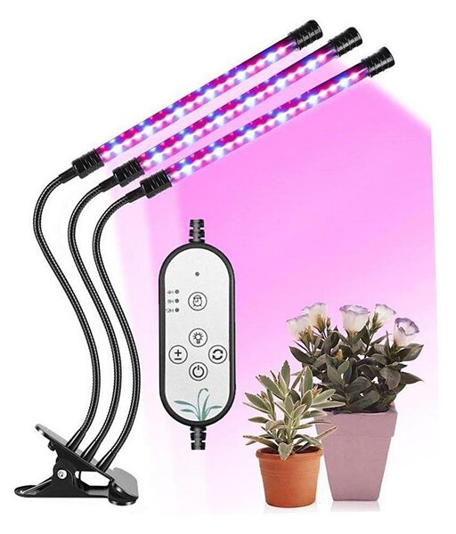 LED Stmievateľná stolná lampa s klipom na pestovanie rastlín LED/12W/5V