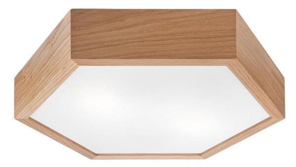 Stropné svietidlo OAK HEX 2xE27/60W/230V pr. 43 cm dub