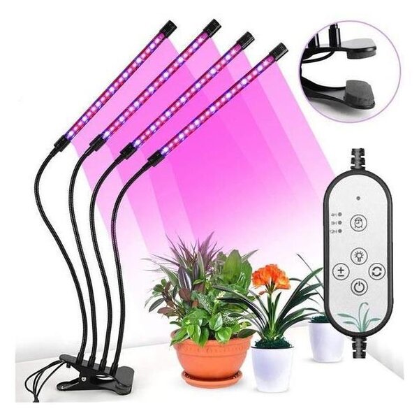 LED Stmievateľná stolná lampa s klipom na pestovanie rastlín LED/15W/5V