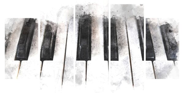 Obraz - Piano, aquarel (150x105 cm)