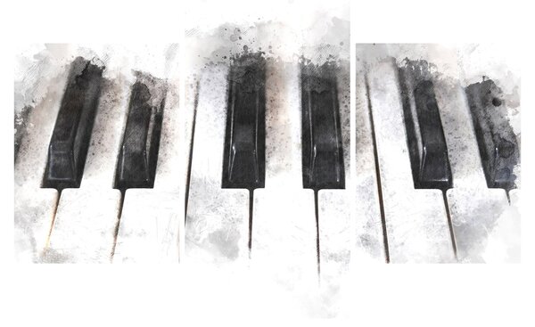 Obraz - Piano, aquarel (90x60 cm)
