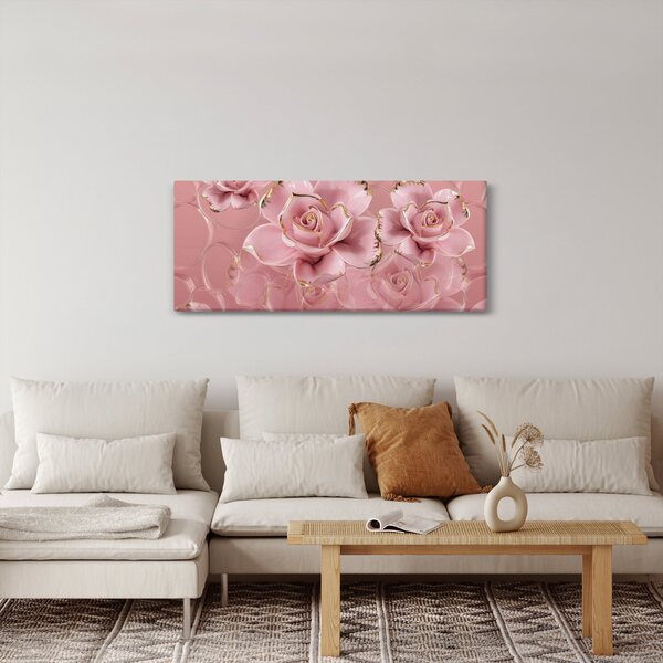 Obraz - Kvetinový dekor (120x50 cm)