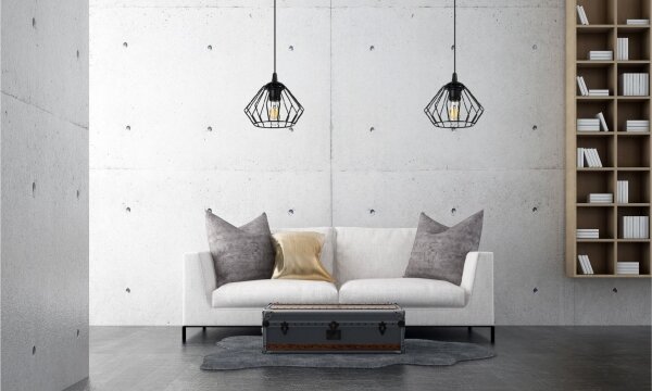Luster na lanku CEED 1xE27/60W/230V čierna
