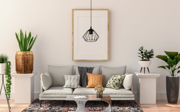 Luster na lanku CEED 1xE27/60W/230V čierna