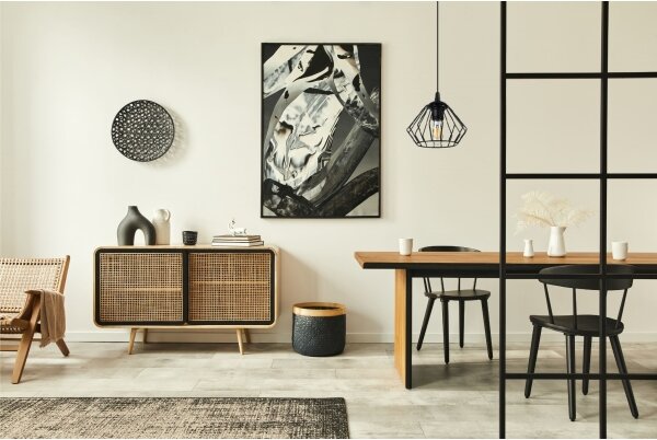 Luster na lanku CEED 1xE27/60W/230V čierna