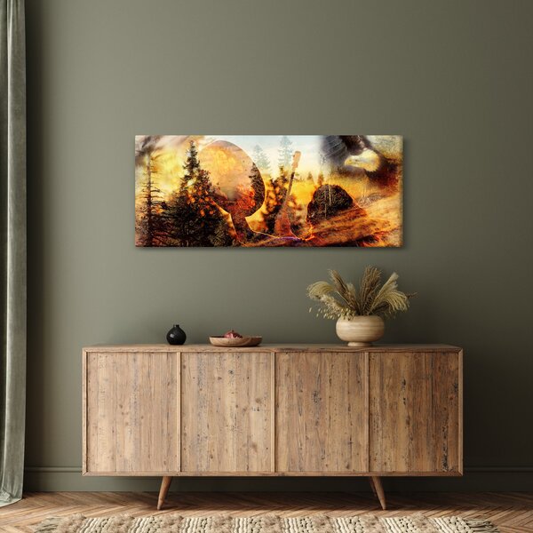 Obraz - Šamanský motív (120x50 cm)