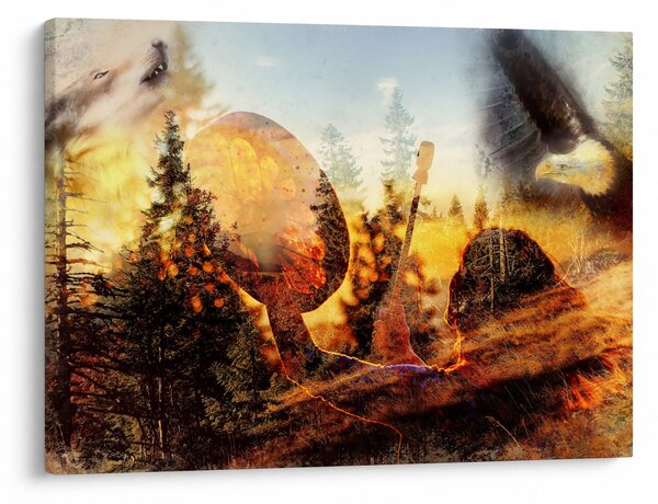 Obraz - Šamanský motív (70x50 cm)