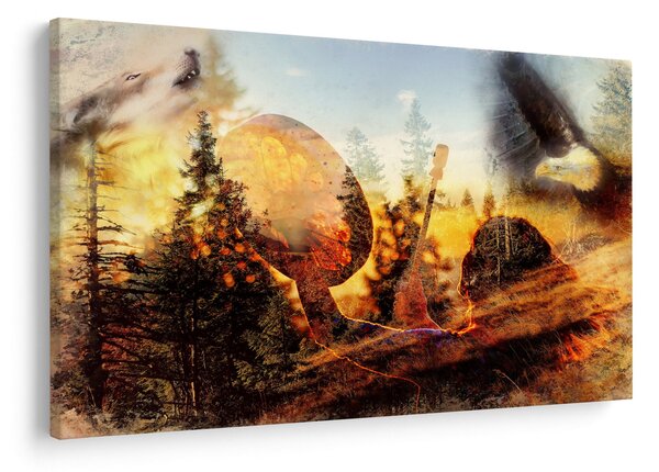 Obraz - Šamanský motív (90x60 cm)