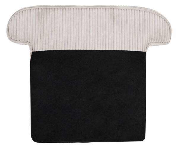 Kreslo ušiak béžové menčestrové čalúnené zaoblené bočné opierky retro dizajn obývacia izba