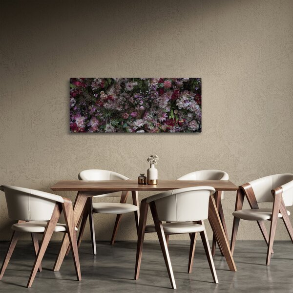 Obraz - Kvetinový múr (120x50 cm)