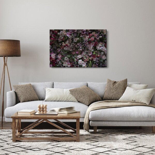 Obraz - Kvetinový múr (90x60 cm)