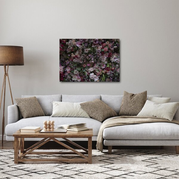 Obraz - Kvetinový múr (70x50 cm)