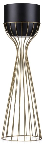Kovový kvetináč LOFT 68x20 cm zlatá/čierna