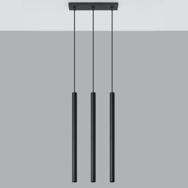 Sollux SL.0470 - Luster na lanku PASTELO 3 3xG9/8W/230V čierna