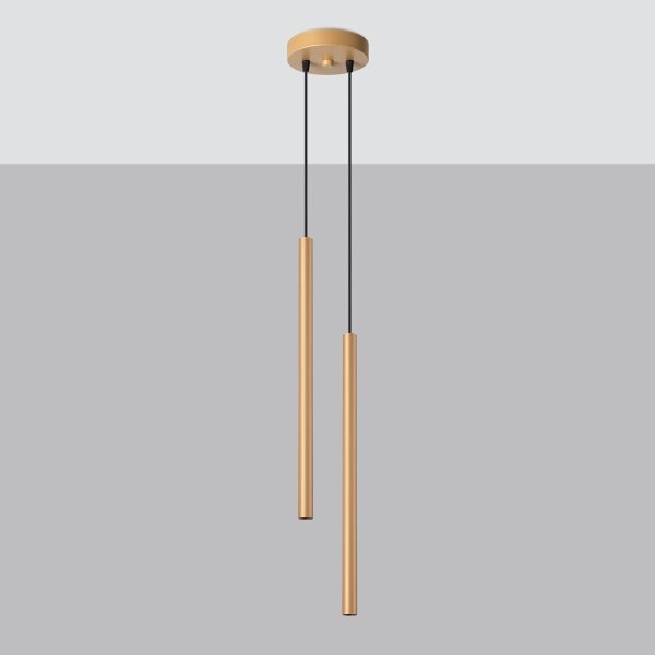 Sollux SL.1305 - Luster na lanku PASTELO 2xG9/8W/230V zlatá