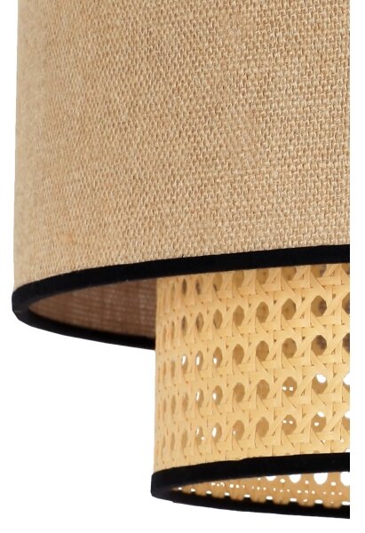 Duolla - Luster na lanku BOHO 1xE27/15W/230V pr. 45 cm béžová/ratan