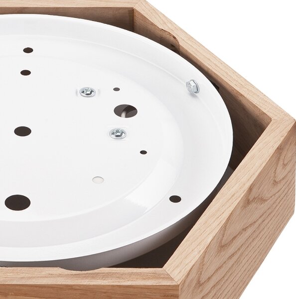 Stropné svietidlo OAK HEX 1xE27/60W/230V pr. 32 cm dub