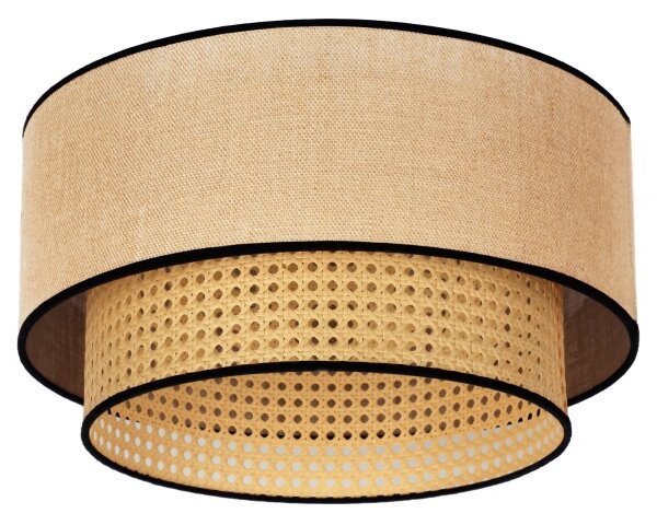 Duolla - Stropné svietidlo BOHO 1xE27/15W/230V pr. 45 cm béžová/ratan