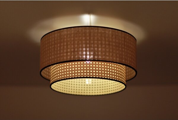 Duolla - Stropné svietidlo BOHO 1xE27/15W/230V pr. 45 cm béžová/ratan