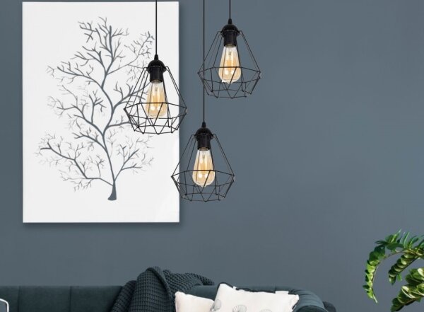 Luster na lanku DIAMENT 3xE27/60W/230V