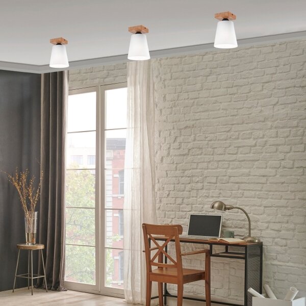 Prisadený luster LULA 1xE27/60W/230V dub