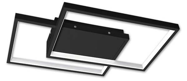 LED stmievateľné stropné svietidlo 45W/230V 3000-6500K čierne + diaľkový ovládač