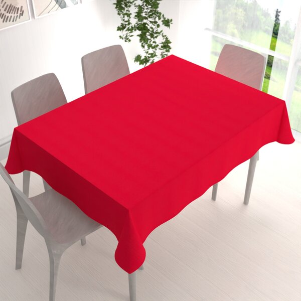 Biante Obdĺžnikový bavlnený saténový obrus ST-010 Sýto červený 50x100 cm