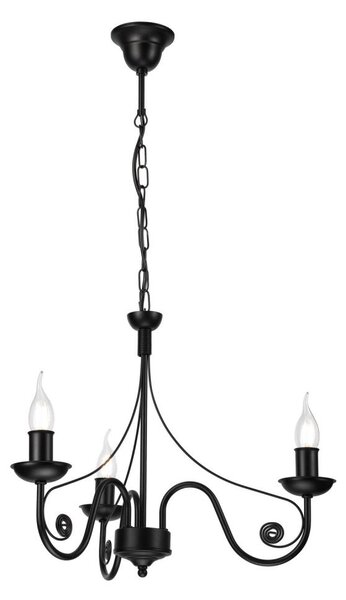 Luster na reťazi DONATO 3xE14/40W/230V čierna