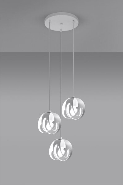 Sollux SL.1084 - Luster na lanku TULOS 3xE27/60W/230V biela