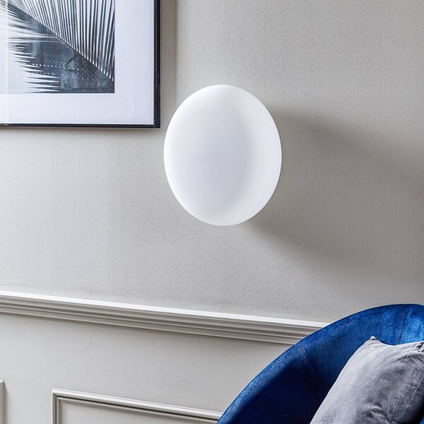 Artemide Itka sklenené nástenné svetlo IP65 Ø 35 cm, Biela / opálová, Obývacia izba / jedáleň, Sklo, Moderný, Nástenné svietidlo
