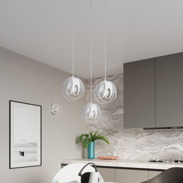 Sollux SL.1084 - Luster na lanku TULOS 3xE27/60W/230V biela