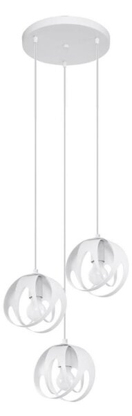 Sollux SL.1084 - Luster na lanku TULOS 3xE27/60W/230V biela