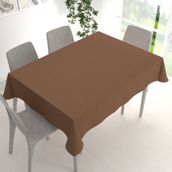 Biante Obdĺžnikový bavlnený saténový obrus ST-013 Svetlo hnedý 50x100 cm