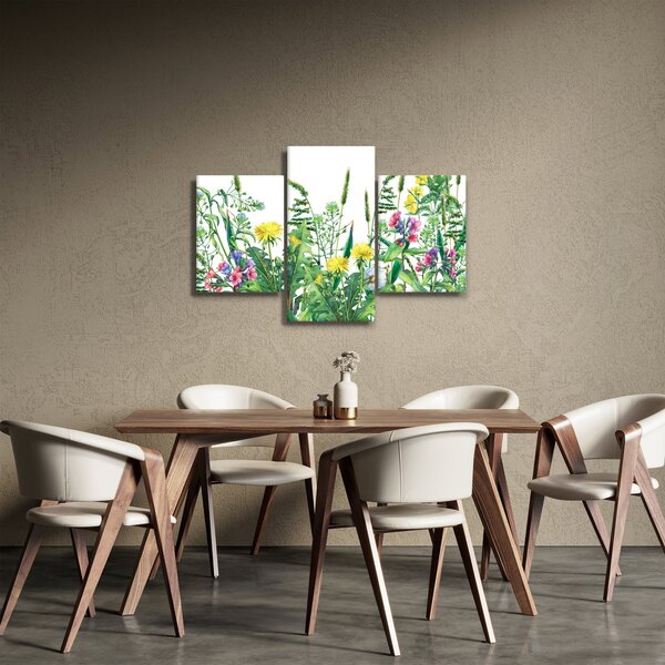 Obraz - Maľované lúčne kvety (90x60 cm)
