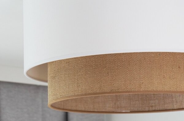Duolla - Stropné svietidlo BOHO 1xE27/15W/230V pr. 45 cm biela/hnedá