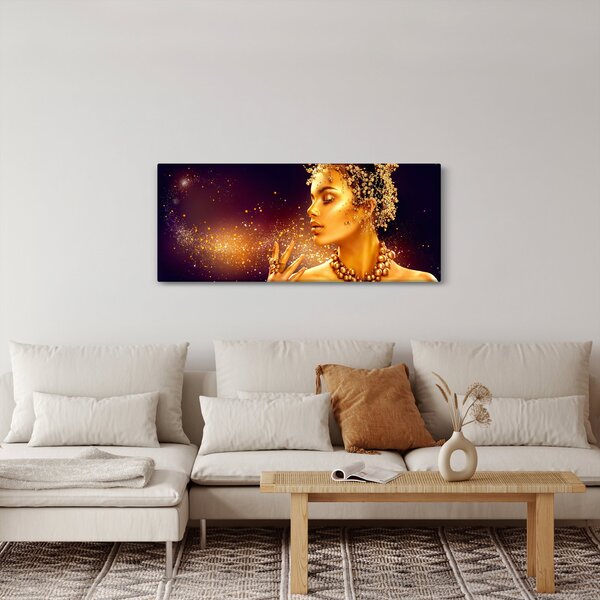 Obraz - Zlatý makeup (120x50 cm)