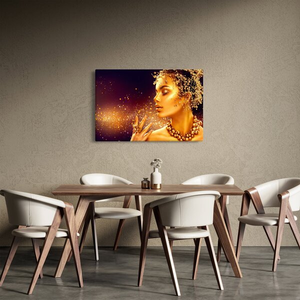 Obraz - Zlatý makeup (90x60 cm)