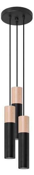 Sollux SL.1014 - Luster na lanku PABLO 3xGU10/40W/230V čierna