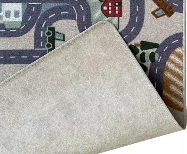 Vopi , Detský kusový koberec Scanroad 39 kruh, 57x57 (priemer) kruh, viacfarebná, detská izba