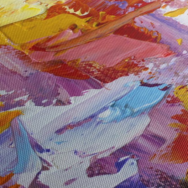 Obraz - Olejomaľba (s hodinami) (90x30 cm)