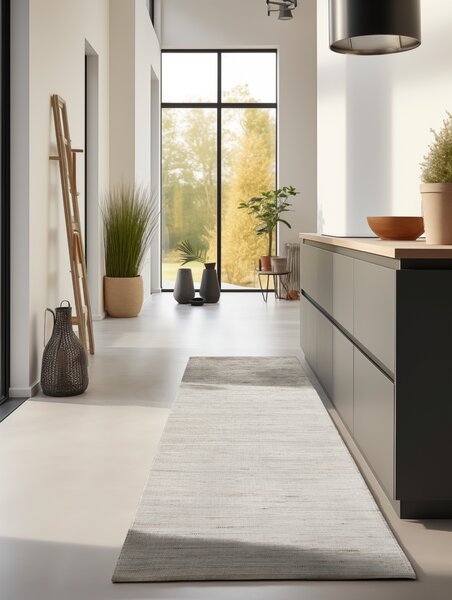 Hanse Home , Behúň Handloom 105962 Dhaka Grey Brown, 80x200, béžová, chodba / predsieň