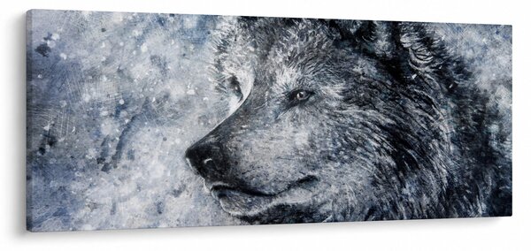 Obraz - Kreslený vlk (120x50 cm)