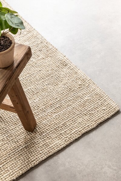 Hanse Home , Kusový koberec Bouclé Jute 105973 Ivory White, 60x90, béžová, chodba / predsieň
