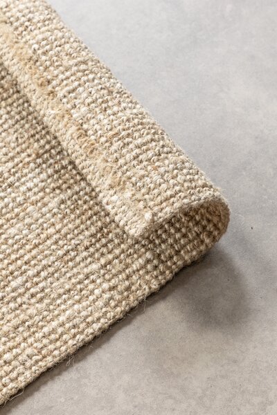 Hanse Home , Kusový koberec Bouclé Jute 105973 Ivory White, 60x90, béžová, chodba / predsieň